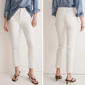 NEW Madewell Stovepipe Jeans‎ in Pure White, 29